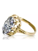 14k žlté zlato Cyrkónia  Vintage style vrc134y